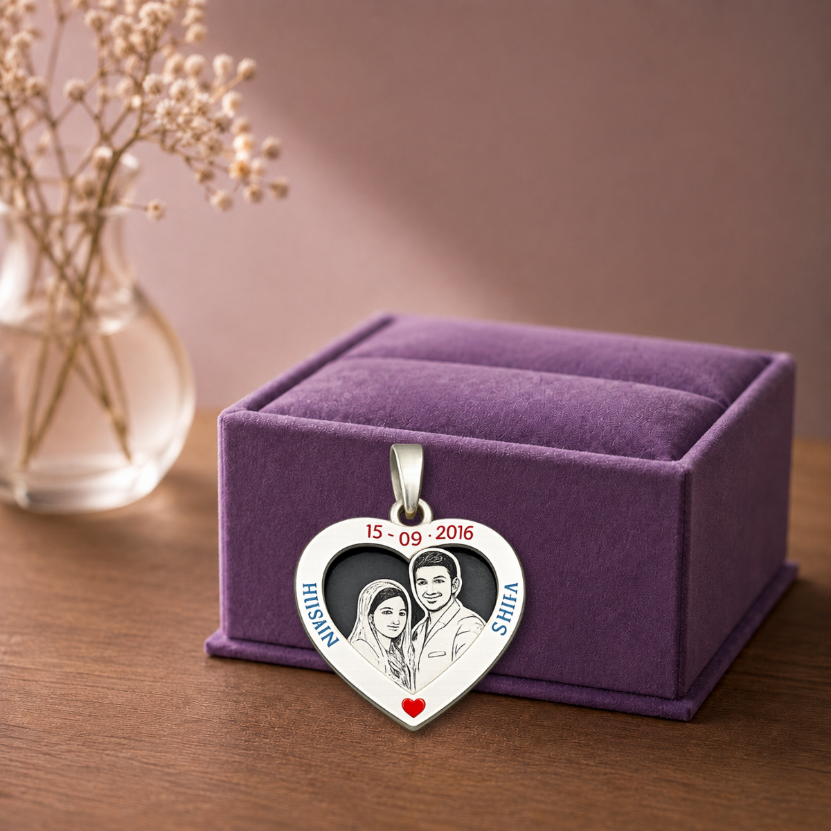 Heart with Details Pendant