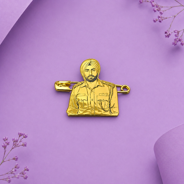 Photo Engraved Brooch Pin