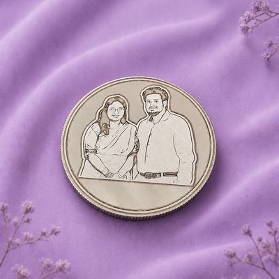 Classic Photo Engraved Silver Coin