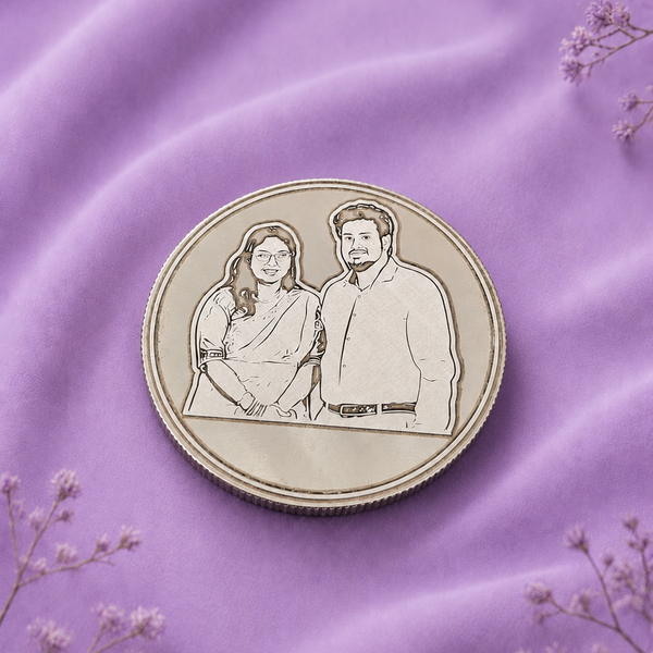 Classic Photo Engraved Silver Coin