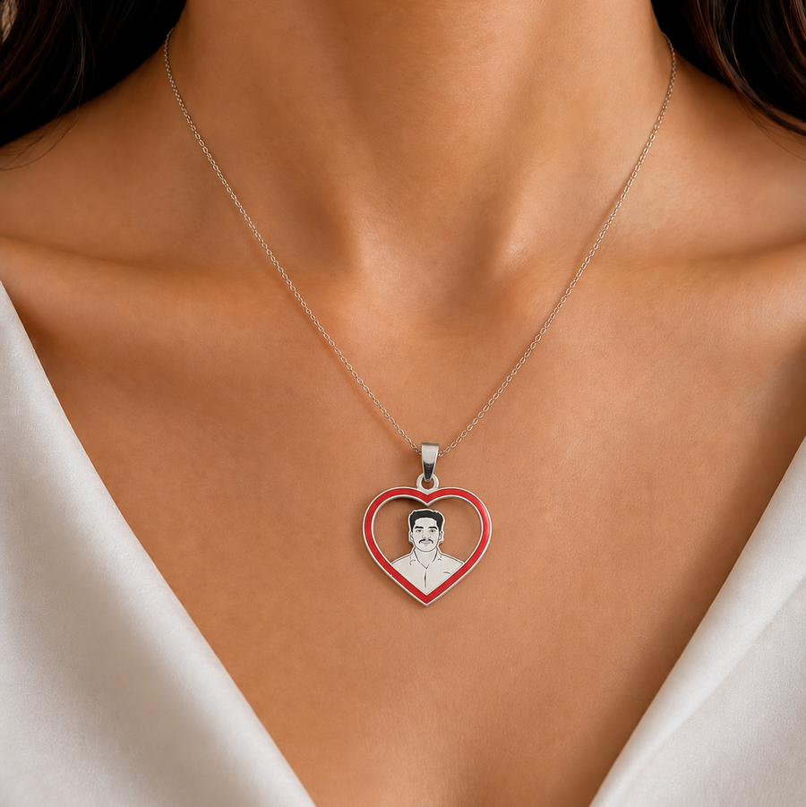 Heart with Color Pendant