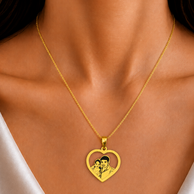 Heart Shape Photo Pendant