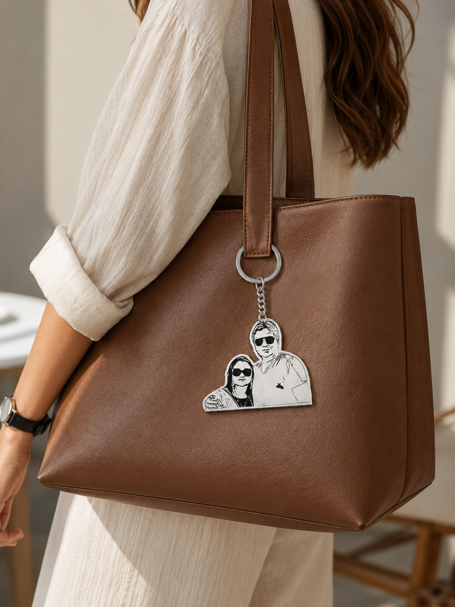 Half size Couple Keychain