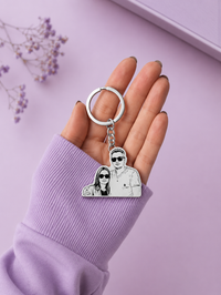 Half size Couple Keychain