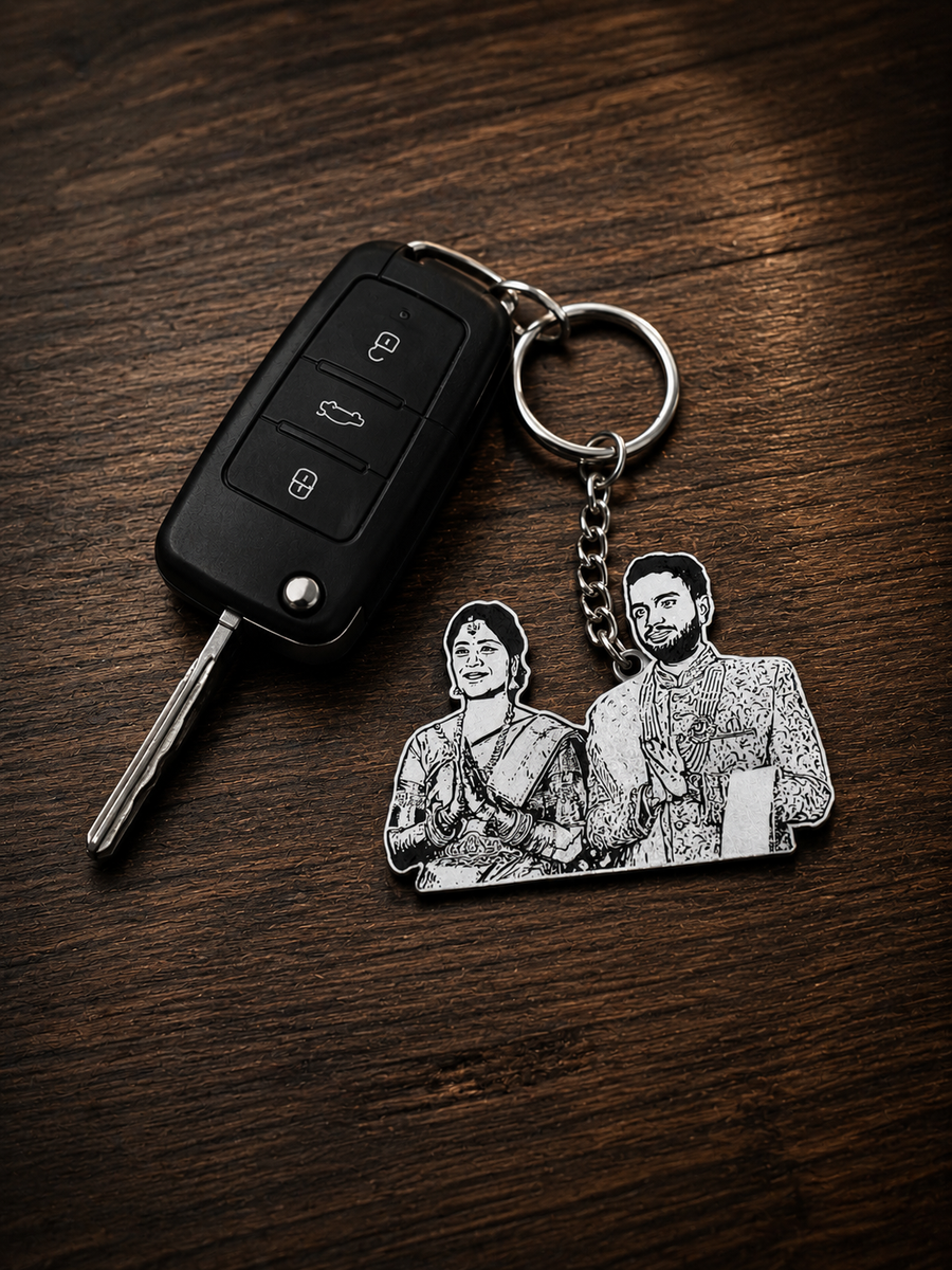 Half size Couple Keychain