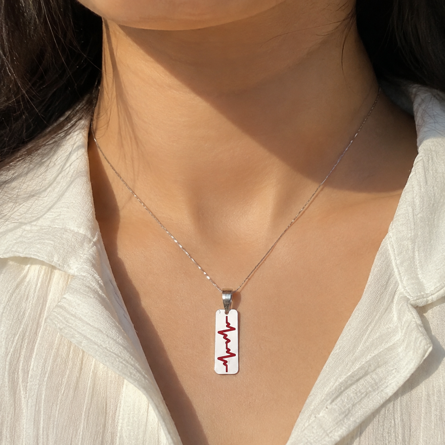 ECG-Wave Bar Pendant