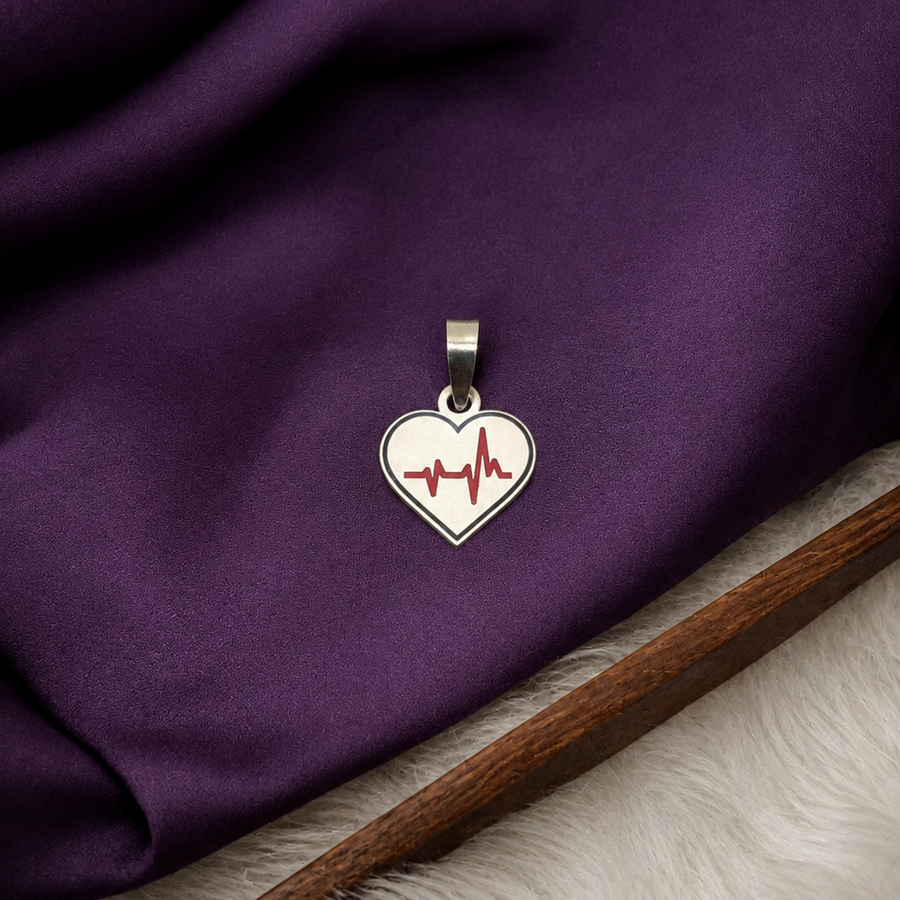 ECG- Wave Heart Pendant