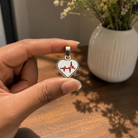 ECG- Wave Heart Pendant