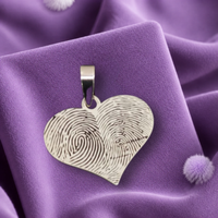 Fingerprint Heart Pendant