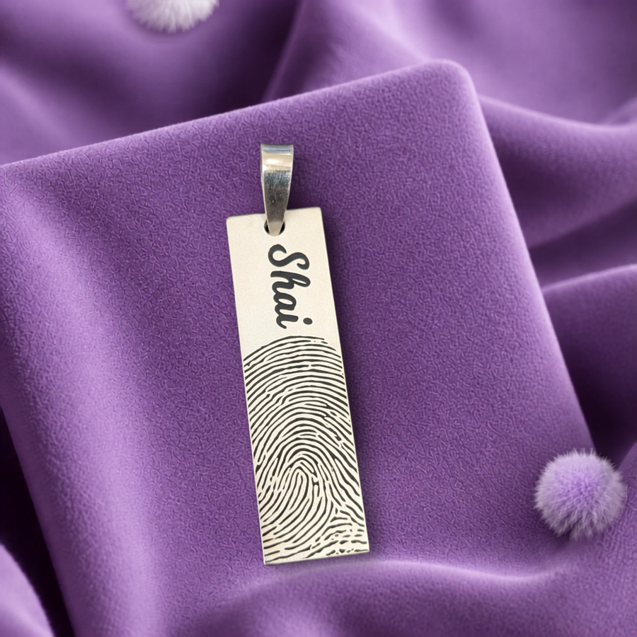Fingerprint Bar pendant