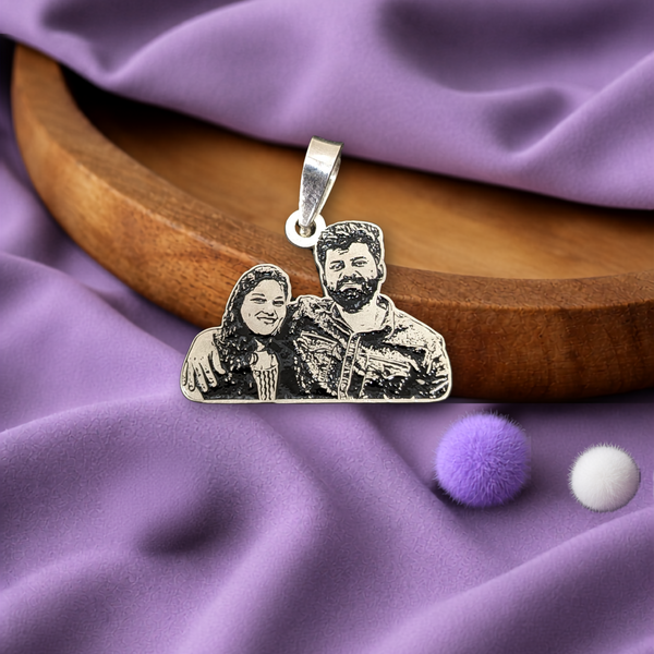 Couple Photo Pendant
