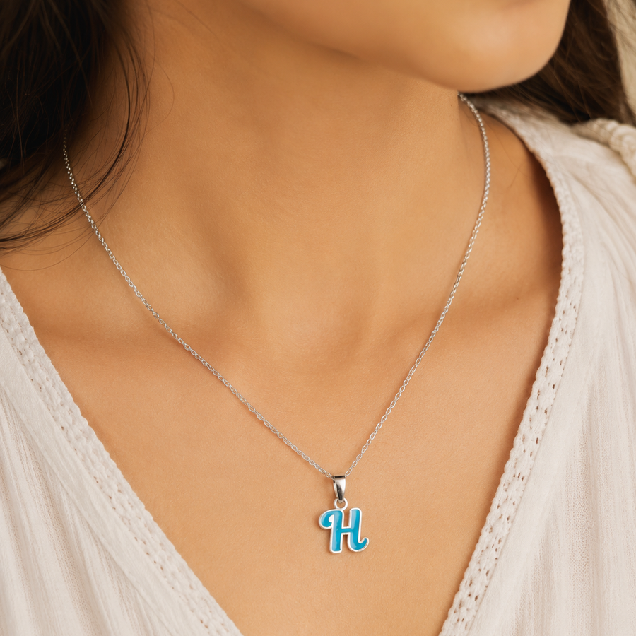 Enamel Letter Pendant