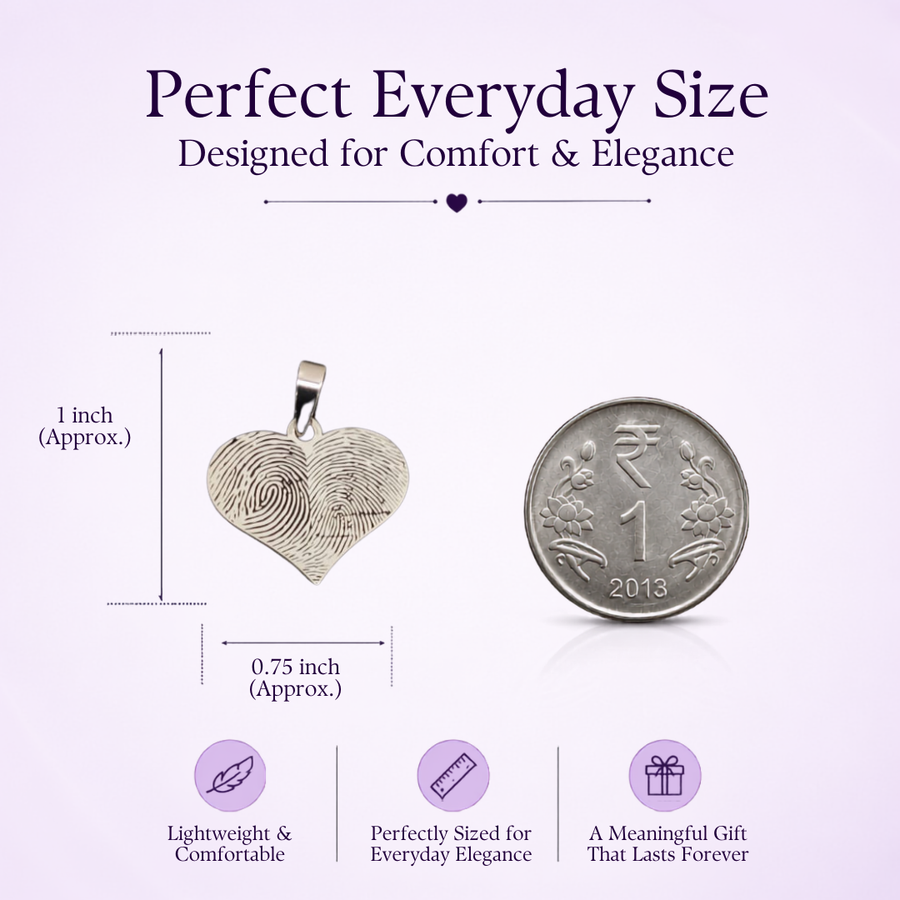 Fingerprint Heart Pendant