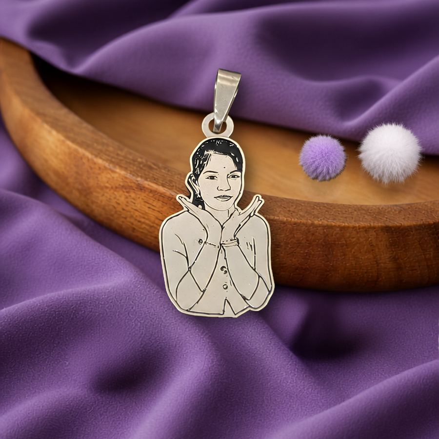 Half Size Photo Pendant