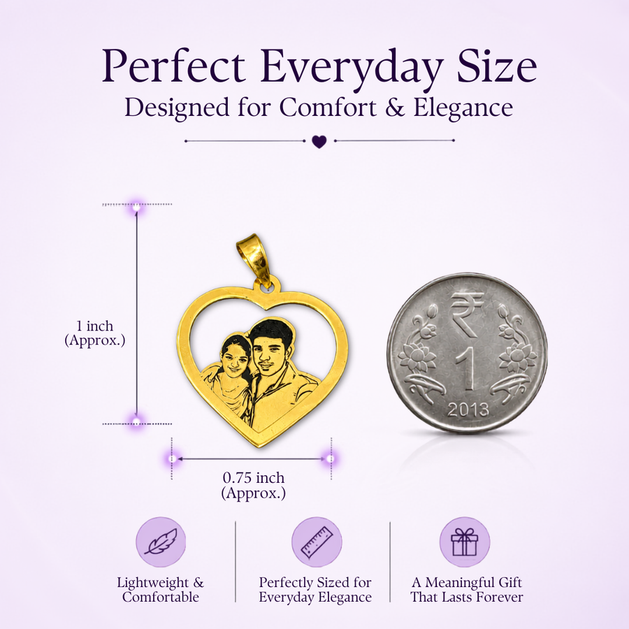 Heart Shape Photo Pendant