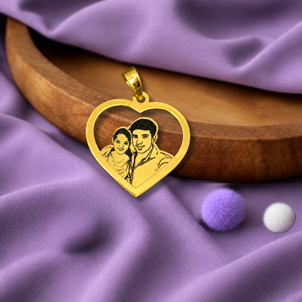 Heart Shape Photo Pendant