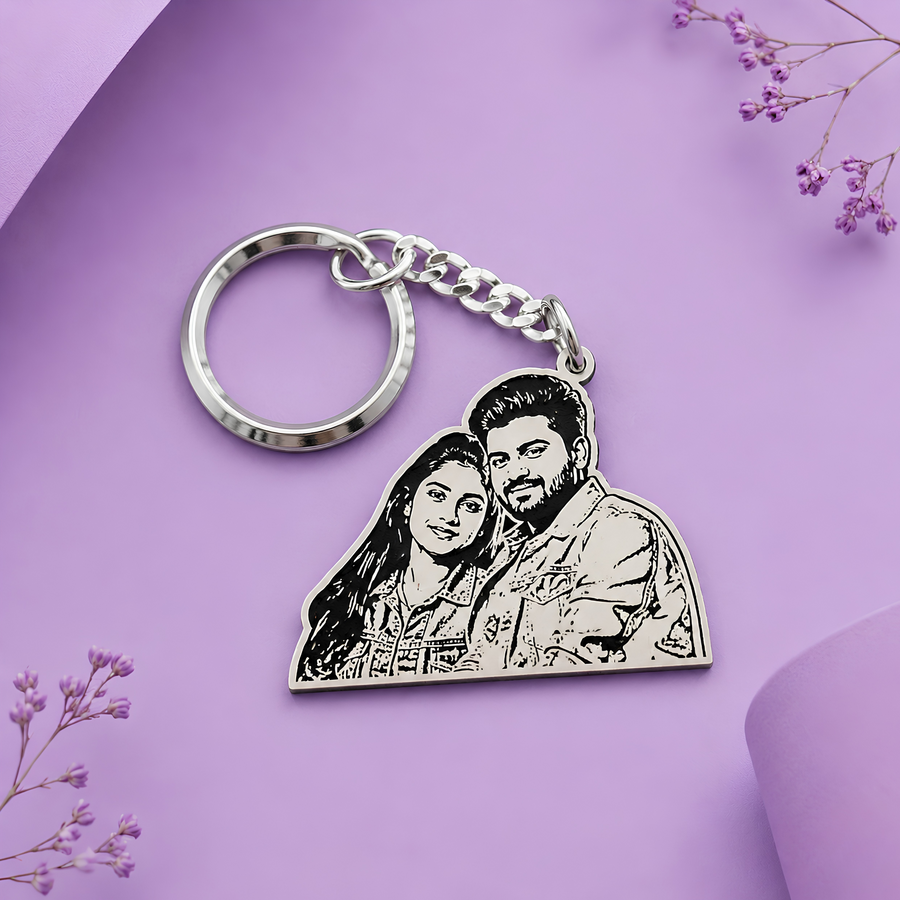 Half size Couple Keychain