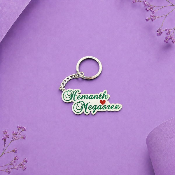 Name Enamel Keychain