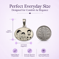 Oval Shape Photo Pendant
