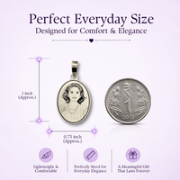 Vertical Oval Shape Photo Pendant